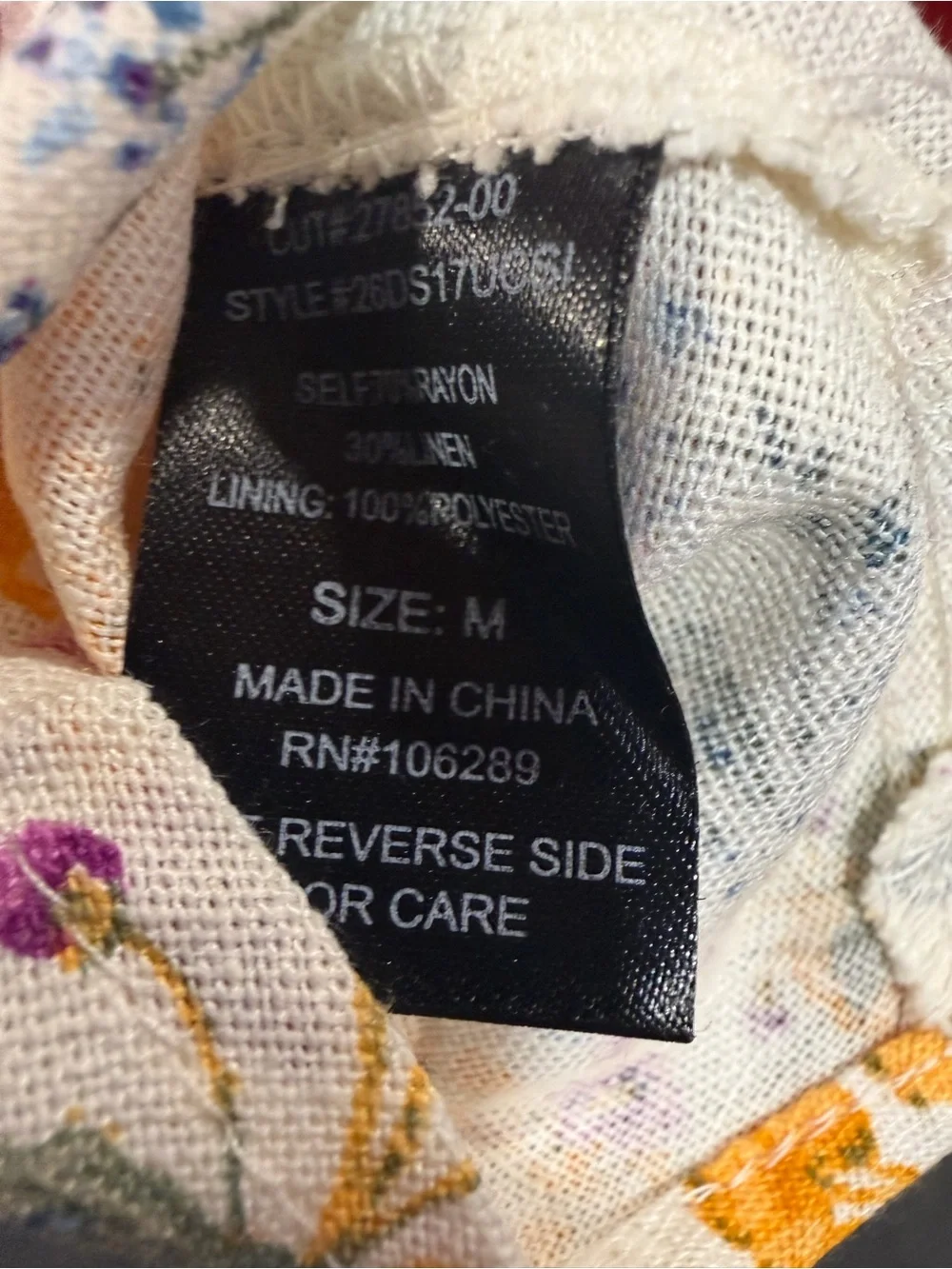 Trixxi Floral Tiered Mini Dress Lace Up Front Cottagecore Size Medium - Picture 7 of 7